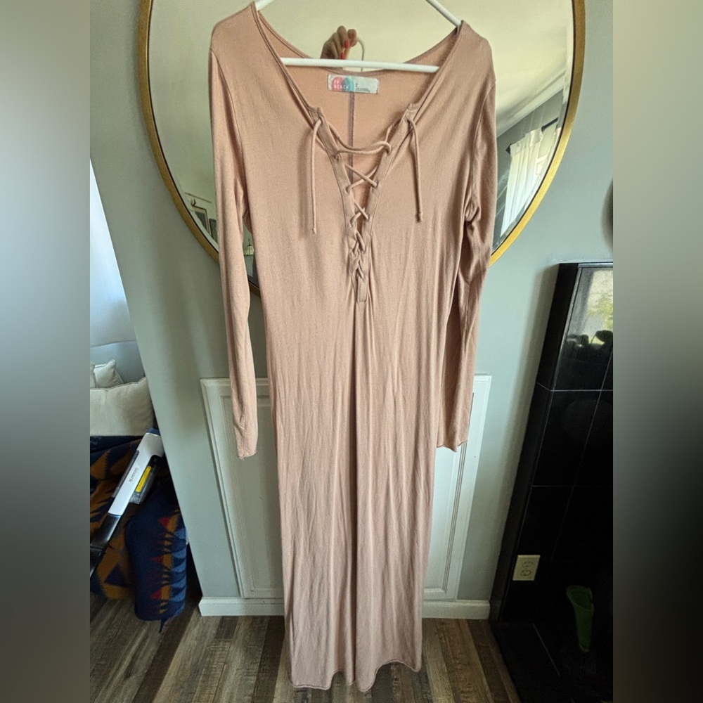 Free People Beach Psychomagic Lace Up Maxi Dress